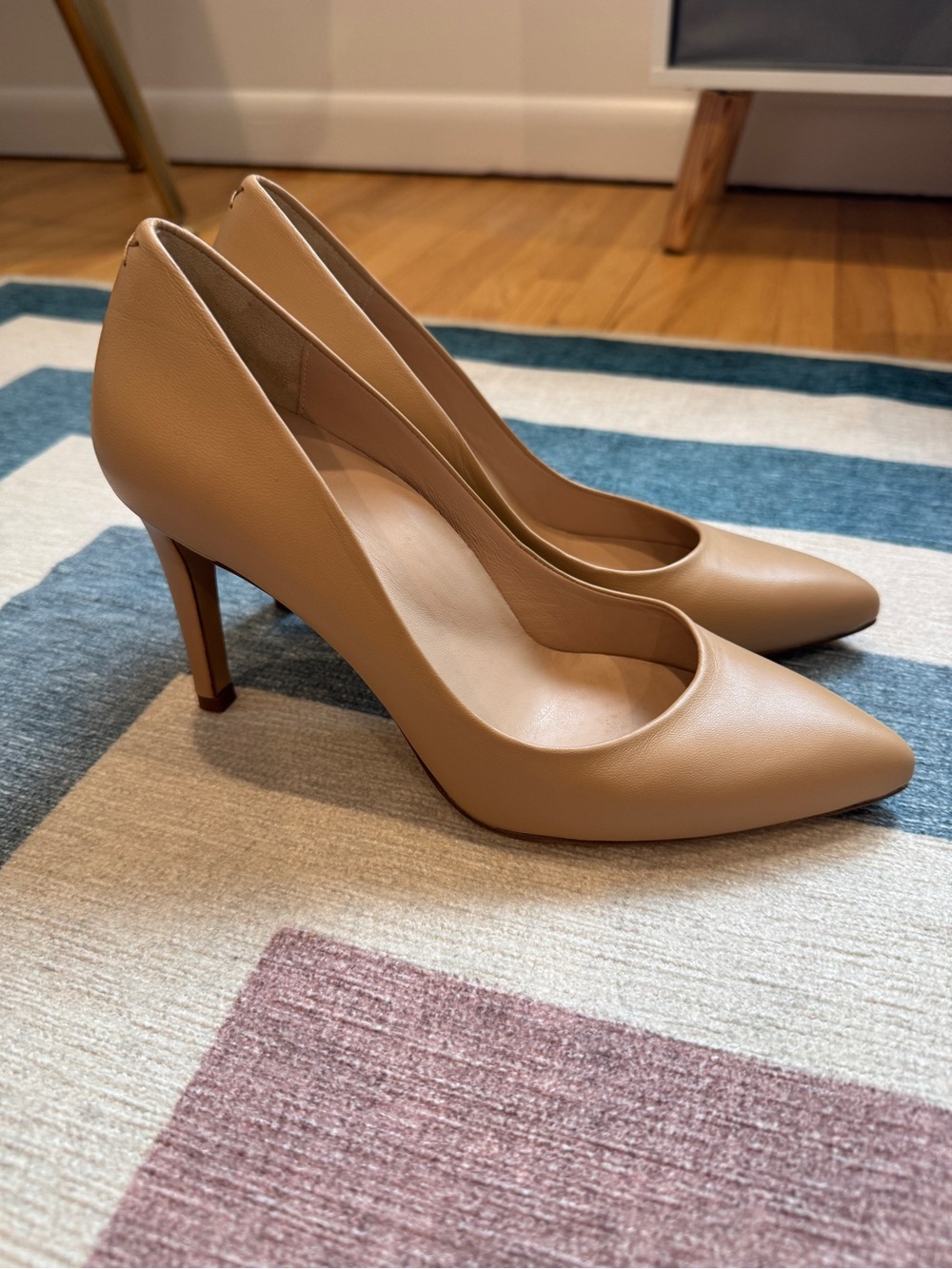 Inez Alta Women’s Pointed-Toe High Heel Pumps in Taupe